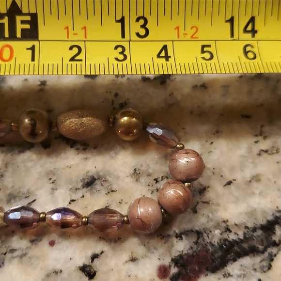 Brown beaded necklace - Picture 3 of 3